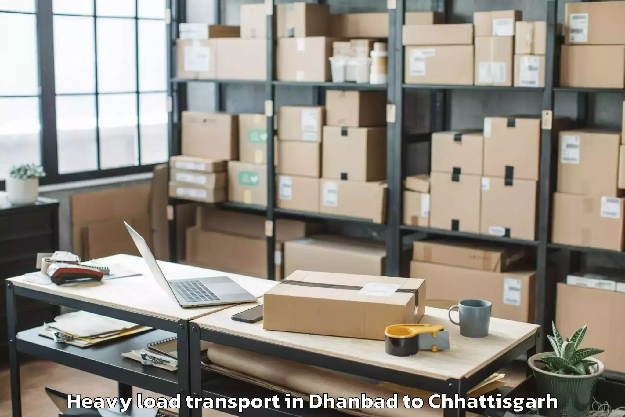 Expert Dhanbad to Kharsia Heavy Load Transport